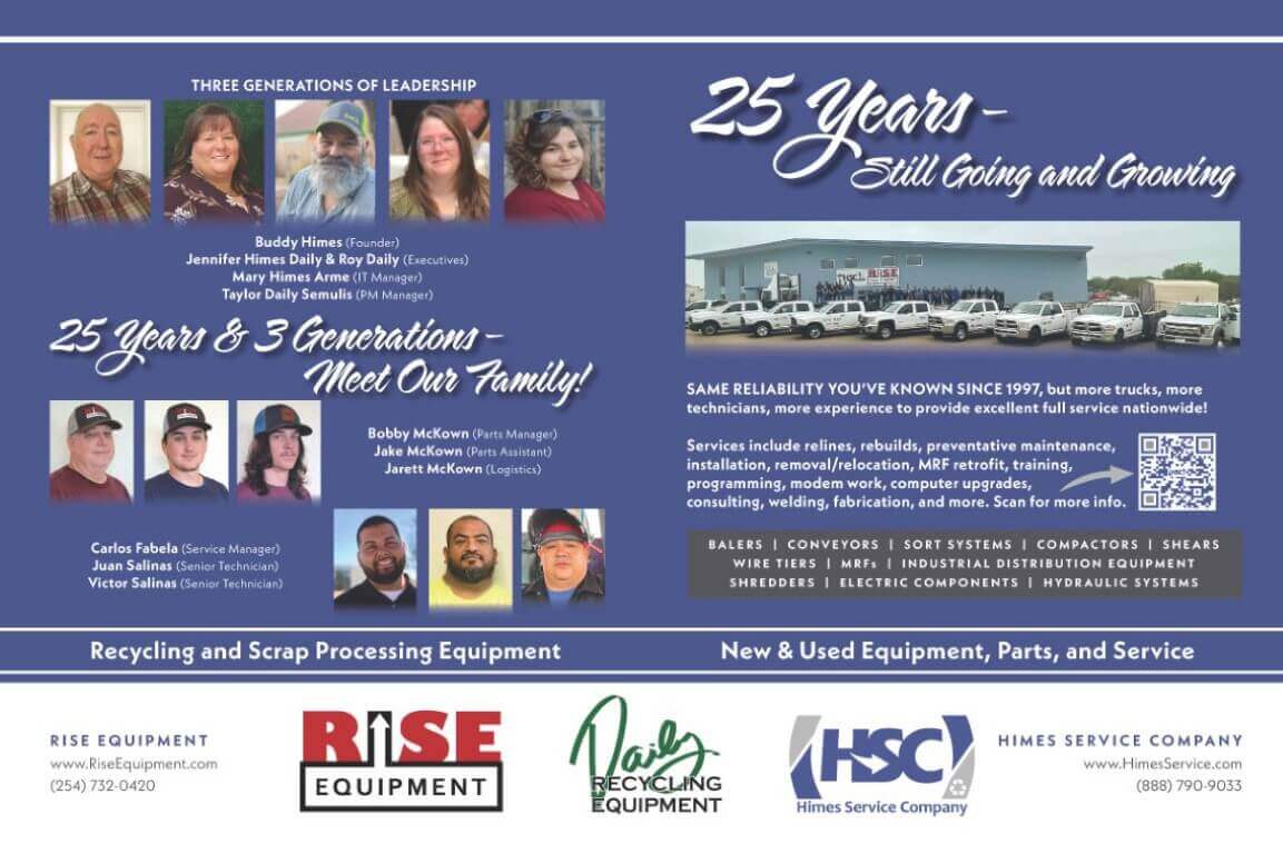 25 years and still growing - three generations of family at HSC - from Recycling Today